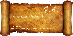 Ferenczy Albert névjegykártya